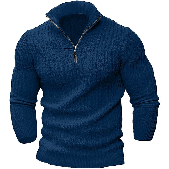 Men's Zipped Sweater Casual Comfortable Soft Fabric