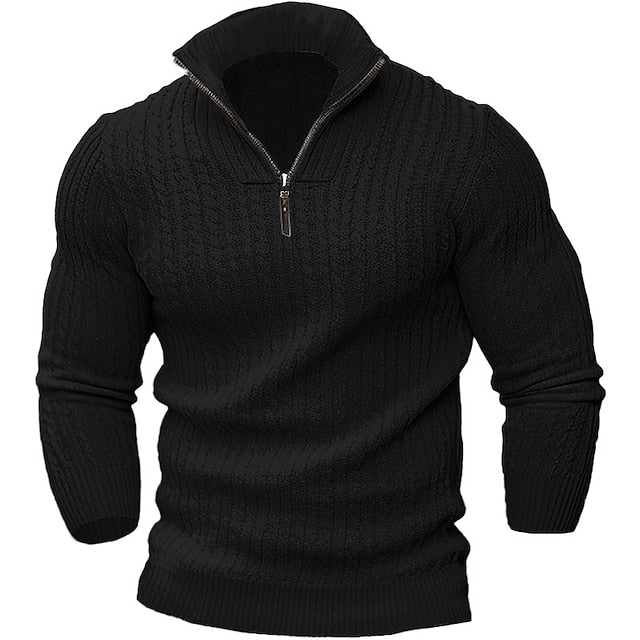 Men's Zipped Sweater Casual Comfortable Soft Fabric