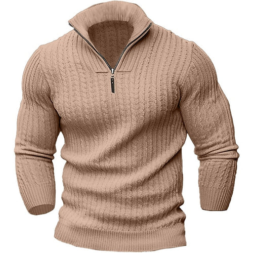 Men's Zipped Sweater Casual Comfortable Soft Fabric