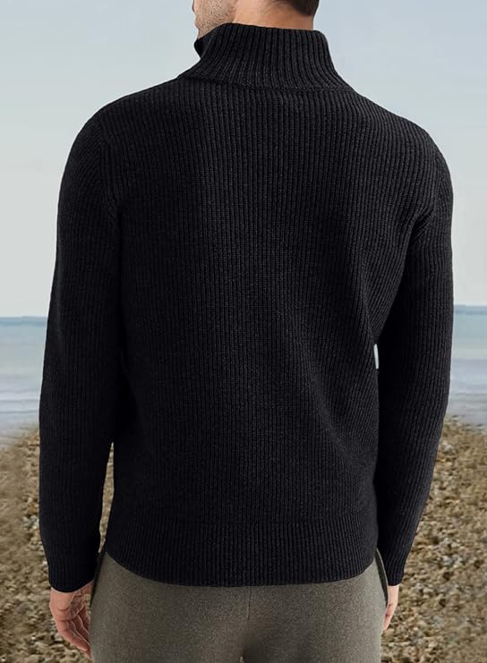 Men's Zipped Sweater Italian Design Cotton Blend