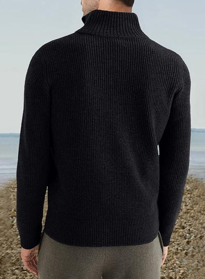Men's Zipped Sweater Italian Design Cotton Blend