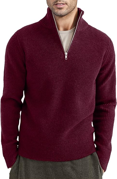 Men's Zipped Sweater Italian Design Cotton Blend