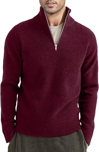 Men's Zipped Sweater Italian Design Cotton Blend