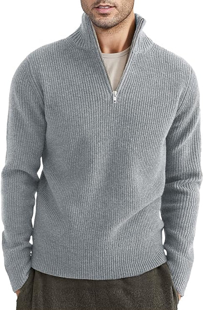 Men's Zipped Sweater Italian Design Cotton Blend