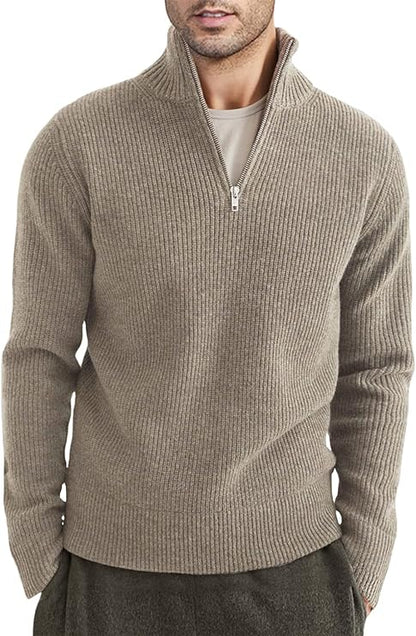 Men's Zipped Sweater Italian Design Cotton Blend