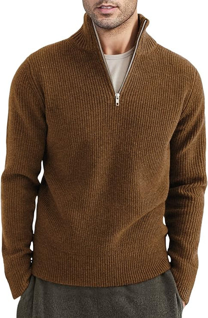 Men's Zipped Sweater Italian Design Cotton Blend