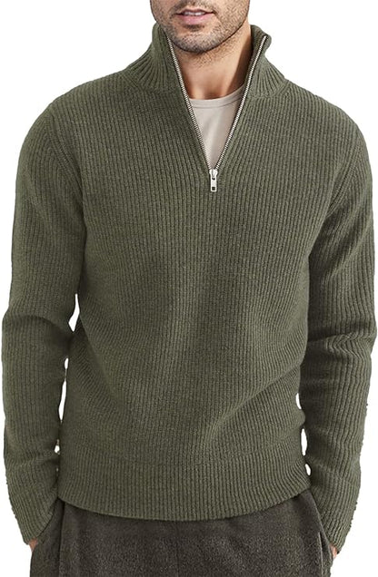 Men's Zipped Sweater Italian Design Cotton Blend