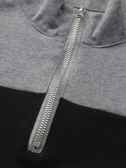 Men's Zipper Sweater Modern Fleece Style