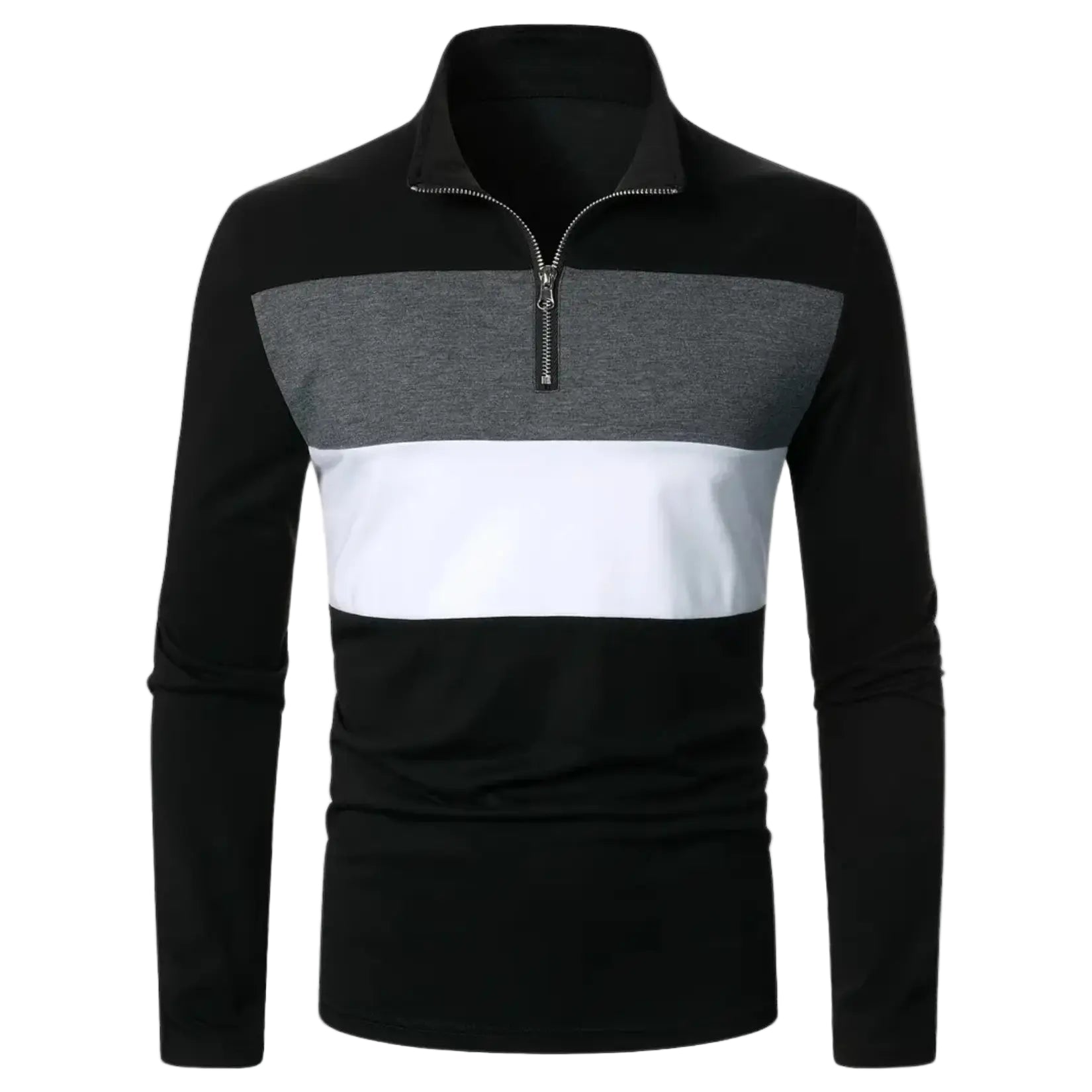 Men's Zipper Sweater Modern Fleece Style