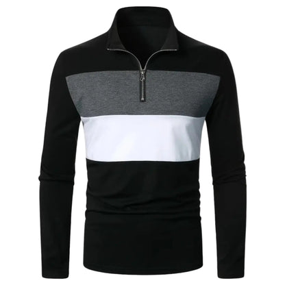 Men's Zipper Sweater Modern Fleece Style