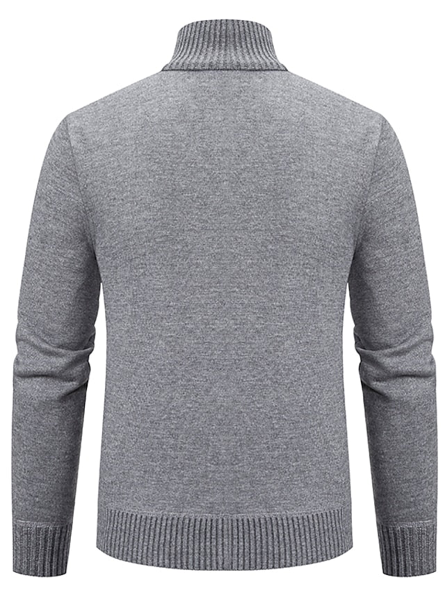 Men's Zipper Sweater Stylishly Knitted