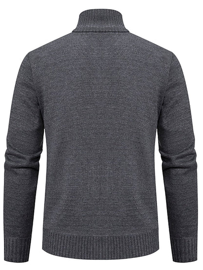 Men's Zipper Sweater Stylishly Knitted