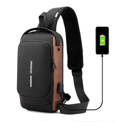 Men's bag with anti-theft protection