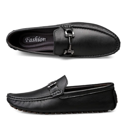 Men's breathable PU leather moccasins