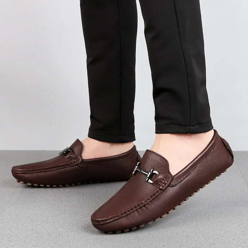 Men's breathable PU leather moccasins