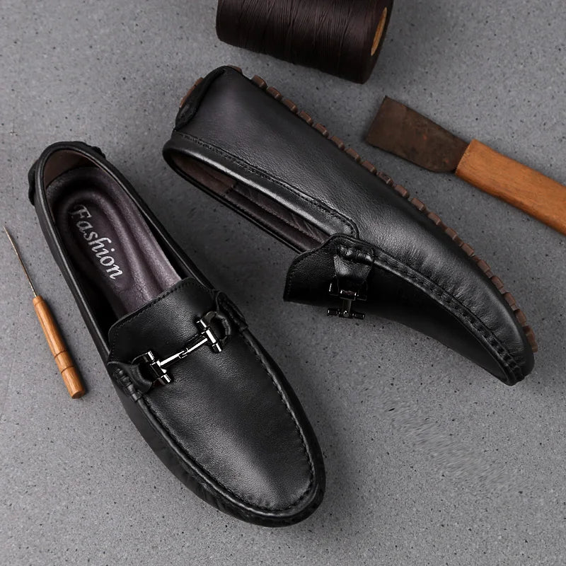 Men's breathable PU leather moccasins