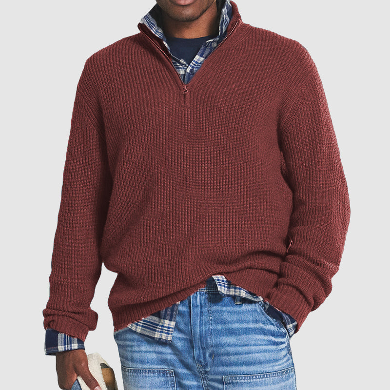 Men's business jumper with zip