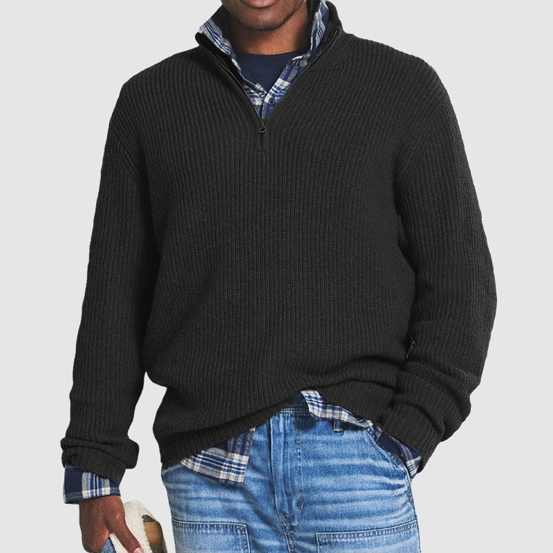 Men's business jumper with zip