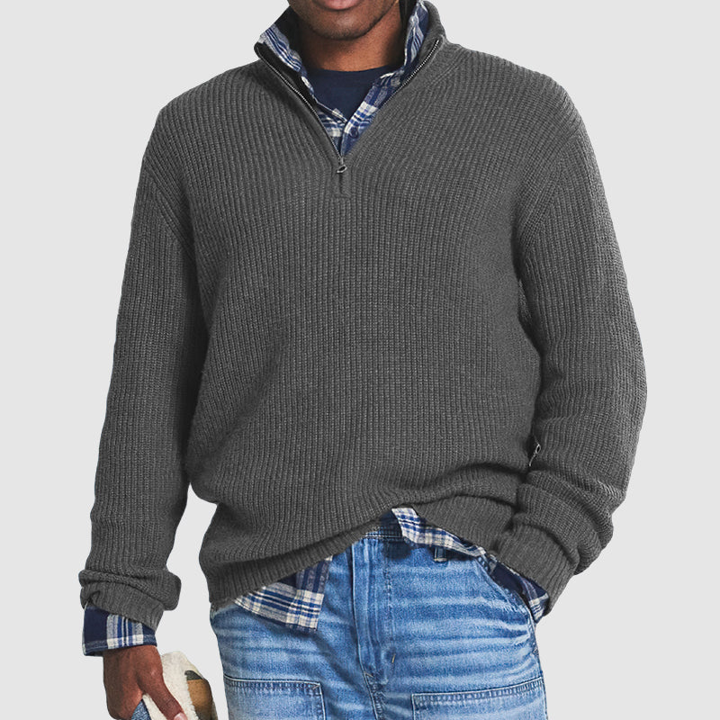 Men's business jumper with zip