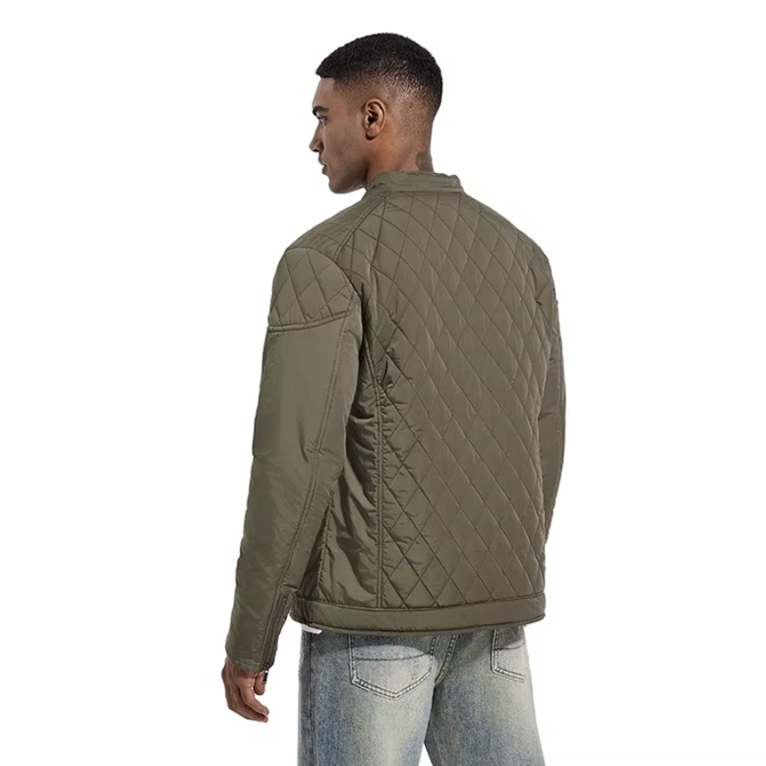 Men's cotton quilted bomber jacket