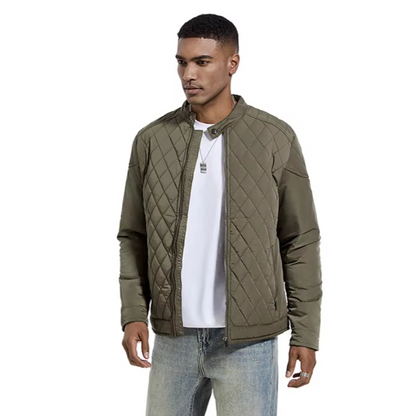 Men's cotton quilted bomber jacket