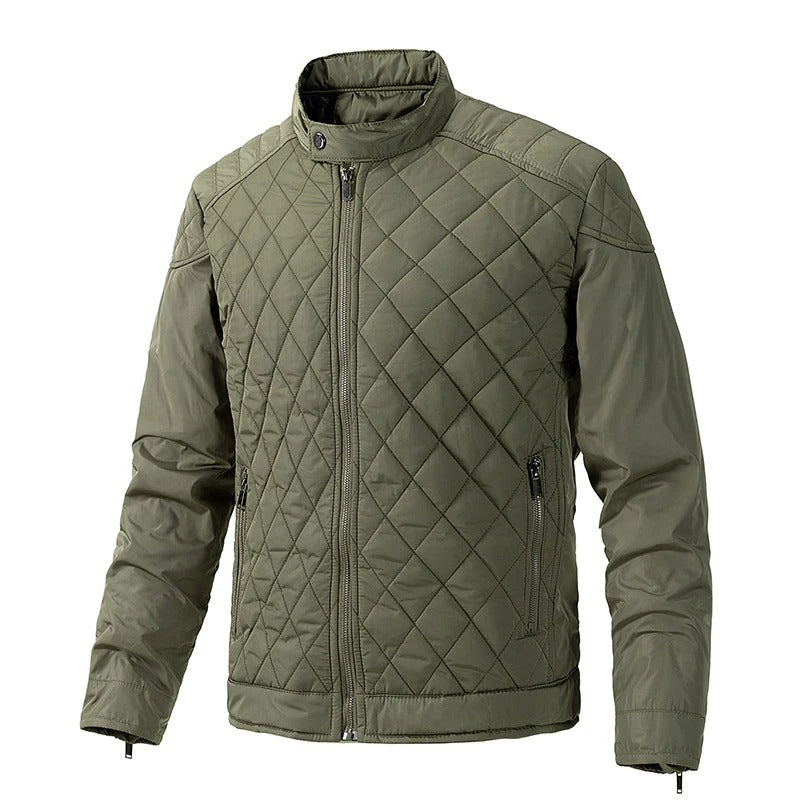 Men's cotton quilted bomber jacket