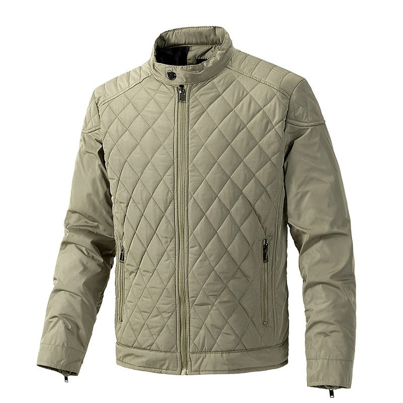 Men's cotton quilted bomber jacket