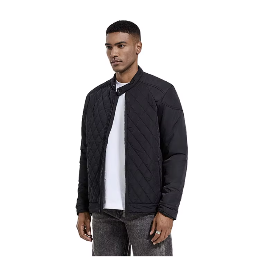 Men's cotton quilted bomber jacket