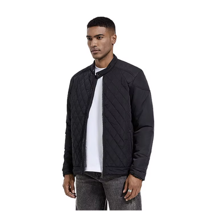 Men's cotton quilted bomber jacket