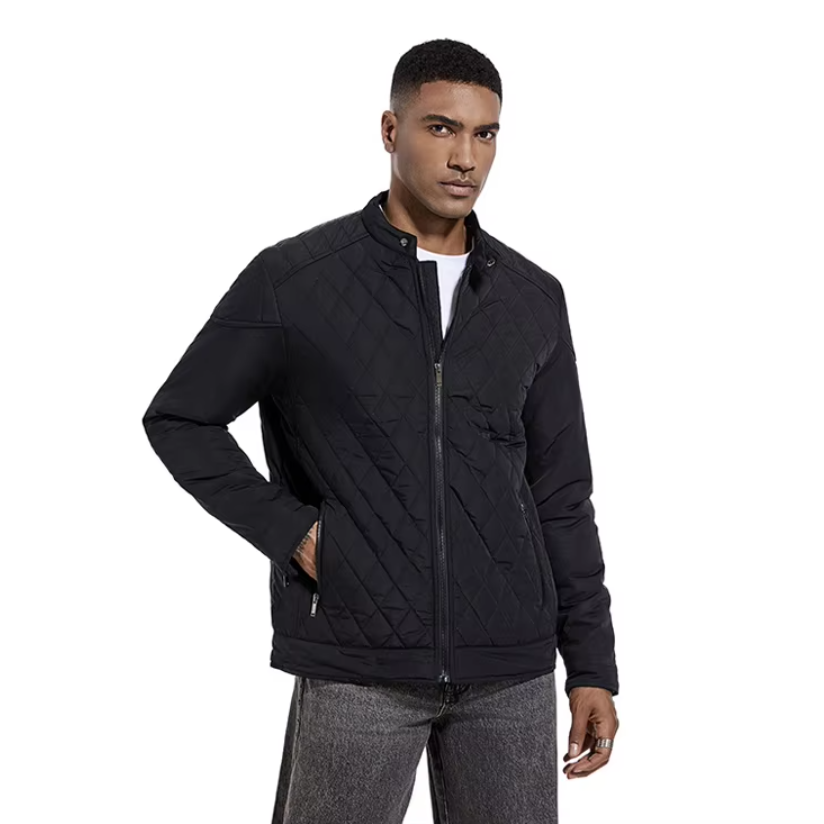 Men's cotton quilted bomber jacket