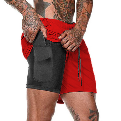 Men's double-layer beach shorts