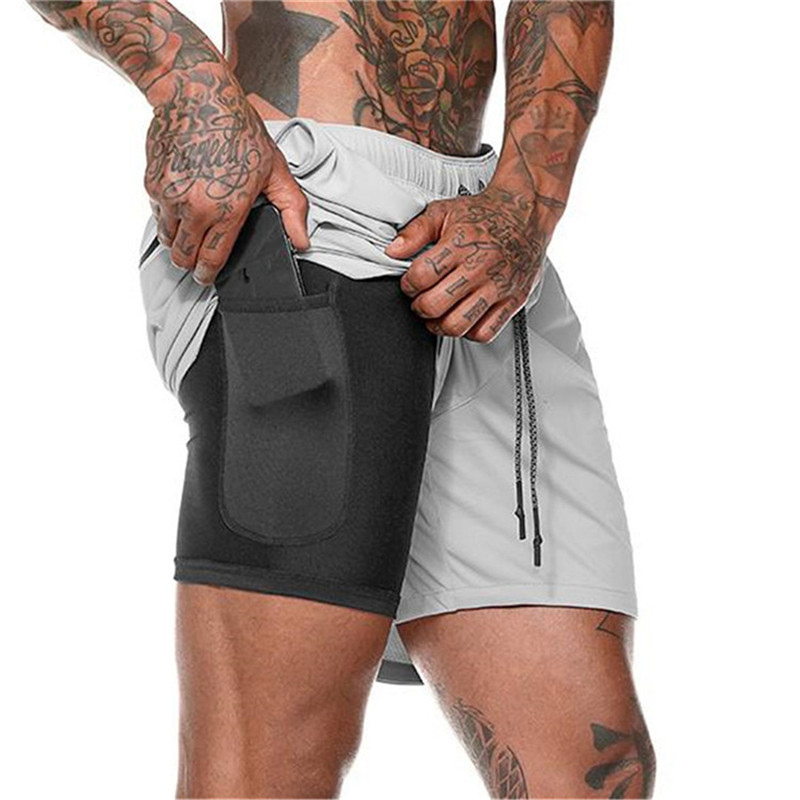 Men's double-layer beach shorts