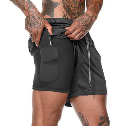 Men's double-layer beach shorts