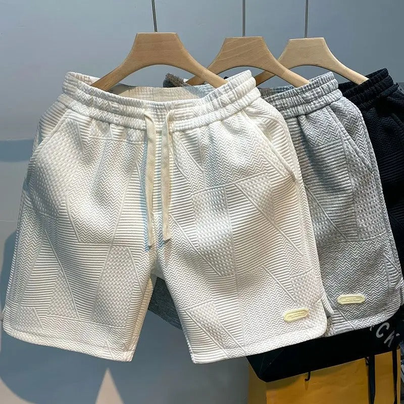 Men's golf-patterned sports shorts