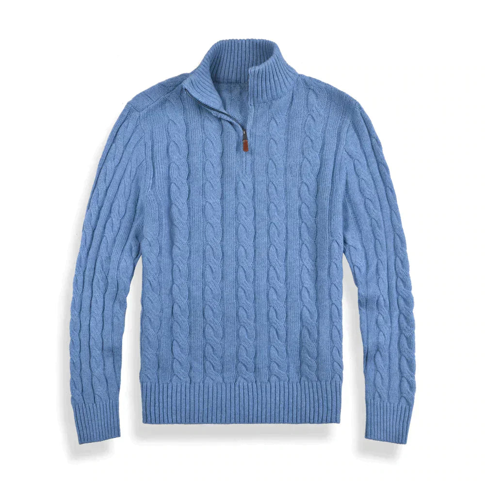 Men's half-zip cardigan