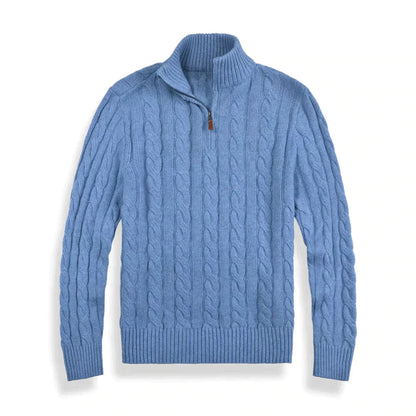 Men's half-zip cardigan