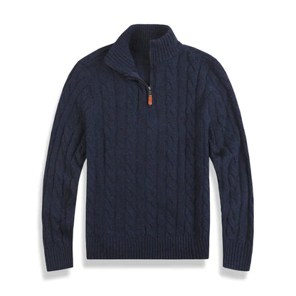 Men's half-zip cardigan