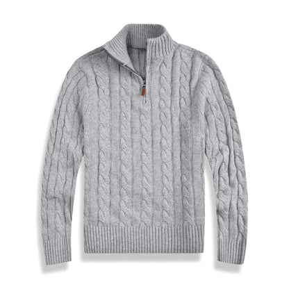Men's half-zip cardigan