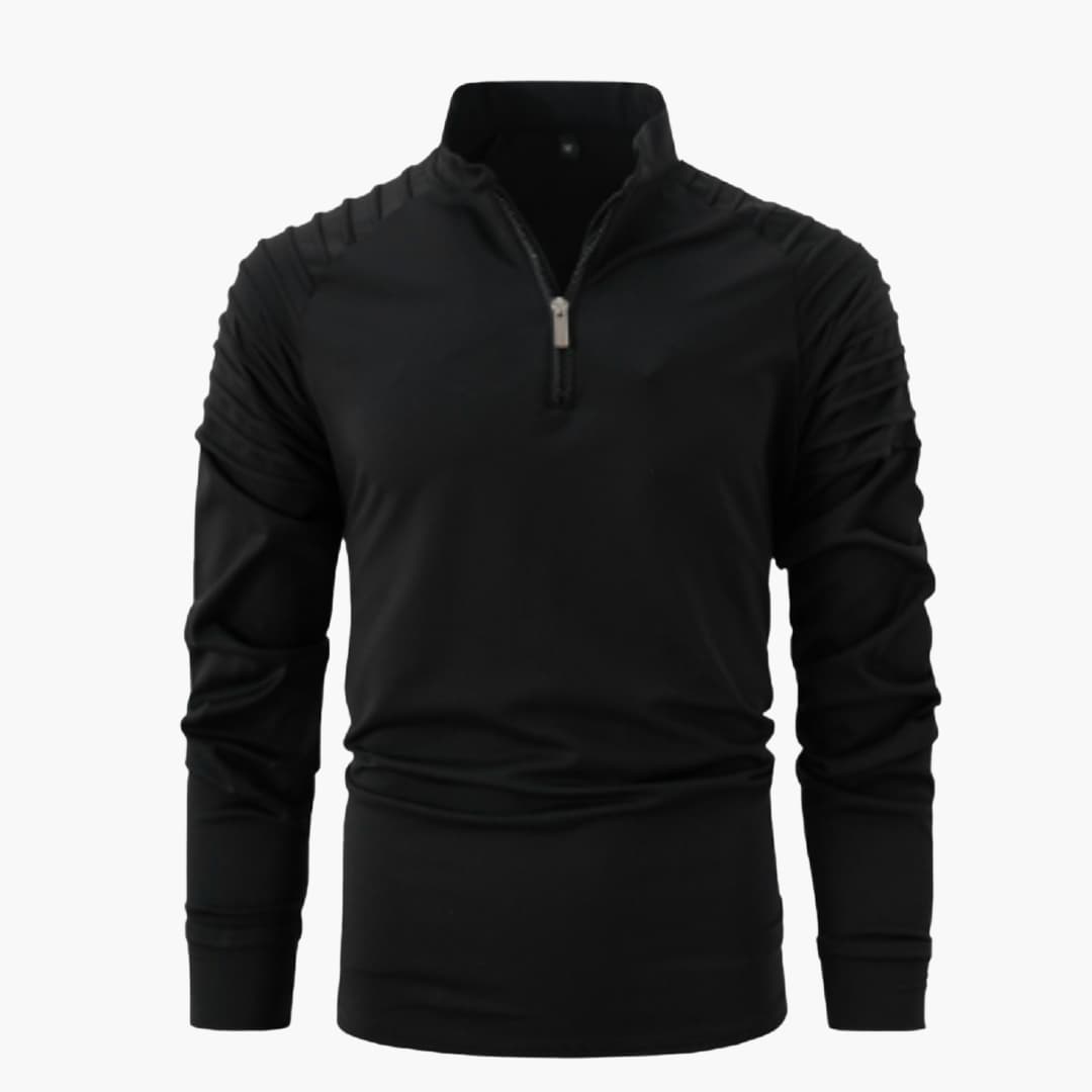 Men's half-zip shirt with long sleeves