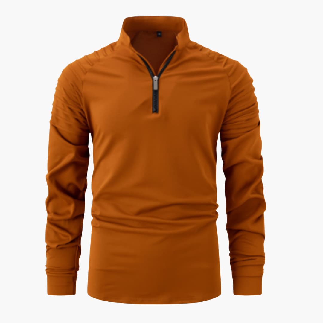 Men's half-zip shirt with long sleeves