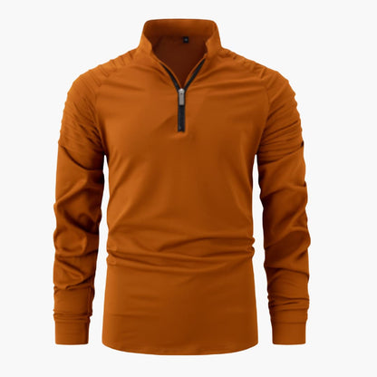Men's half-zip shirt with long sleeves