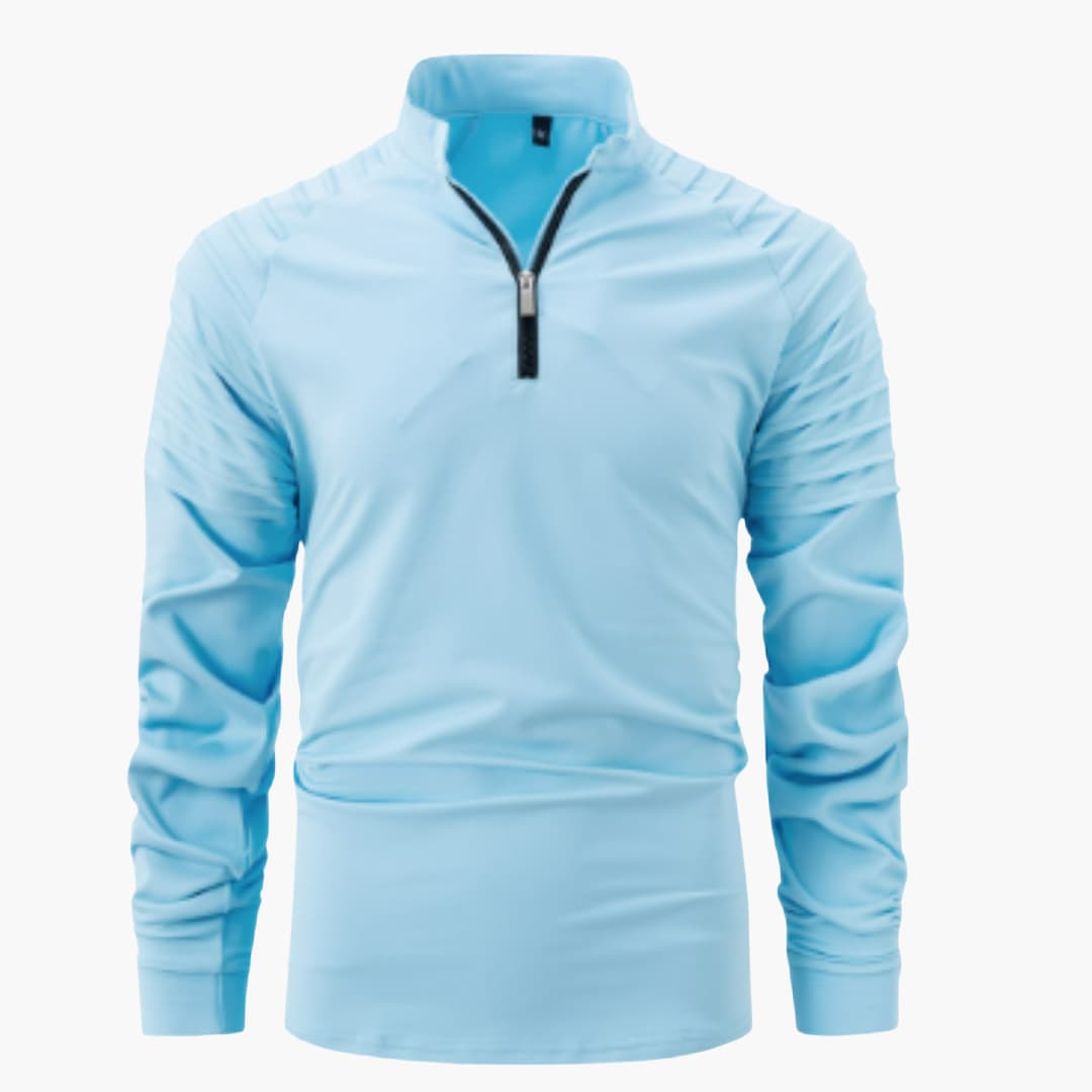Men's half-zip shirt with long sleeves
