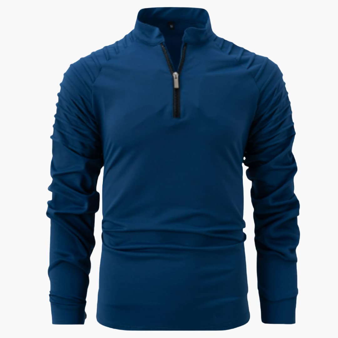 Men's half-zip shirt with long sleeves