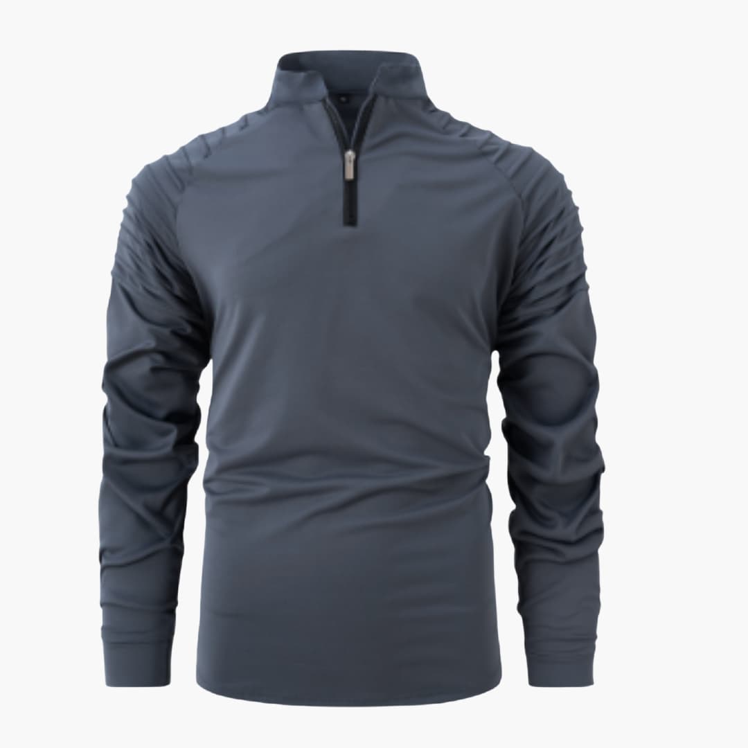 Men's half-zip shirt with long sleeves