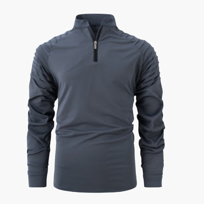 Men's half-zip shirt with long sleeves