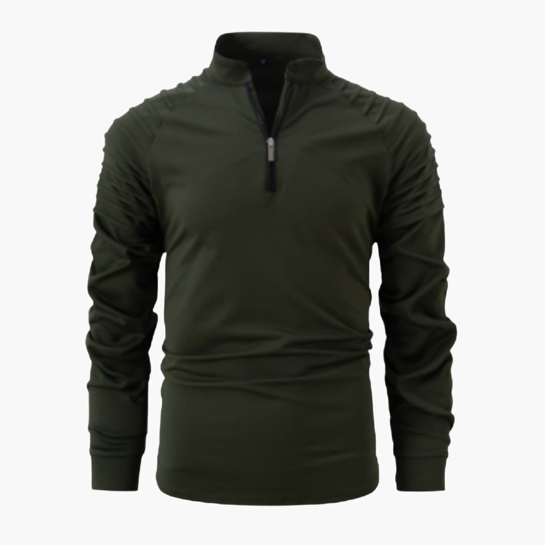 Men's half-zip shirt with long sleeves