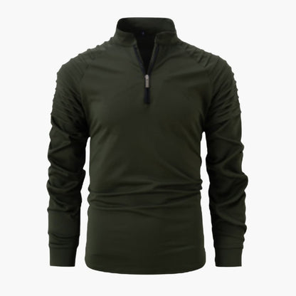 Men's half-zip shirt with long sleeves