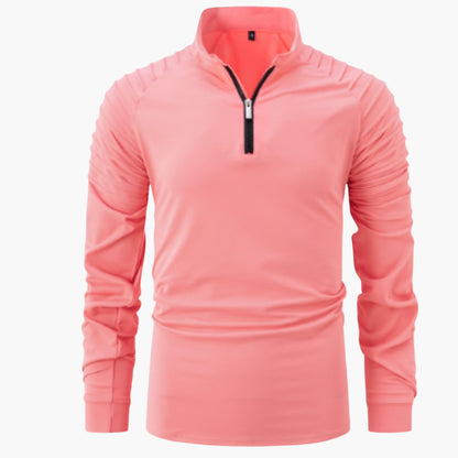 Men's half-zip shirt with long sleeves