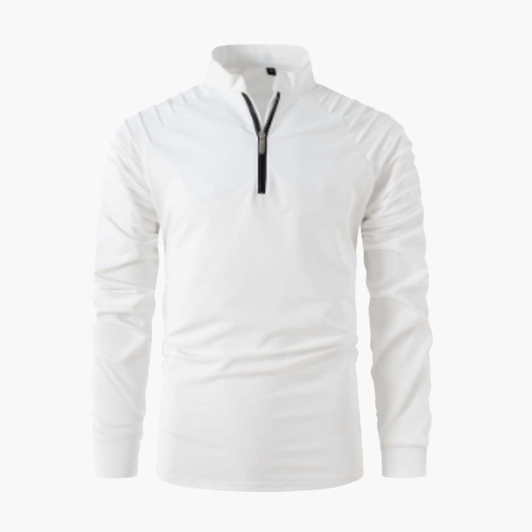 Men's half-zip shirt with long sleeves