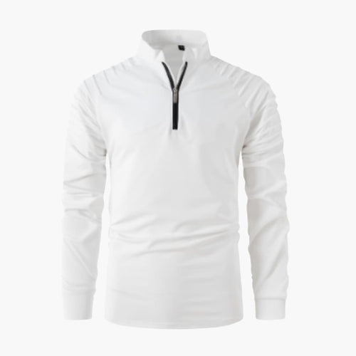 Men's half-zip shirt with long sleeves